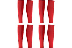 4 Pairs Leg Sleeves to Accompany Grip Socks Calf Compression for Soccer, Football, Basketball, Match Your Team Kit