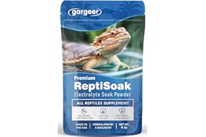 Gargeer Premium ReptiSoak Electrolytes SOAK for Reptiles | Hydration & Recovery Bath Powder for Bearded Dragons, Geckos, Lizards, Tortoises | Electrolyte Reptile Supplement | Made in USA. Enjoy!