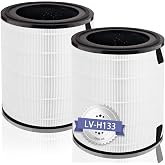 LV-H133 Replacement Filter for LEVOIT LV-H133-RF Air Purifier (2-Pack) | Compatible with LEVOIT LV-H133. Replaces LV-H133-RF. 3-layer multi filtration + activated carbon Filter for Home &amp; Office