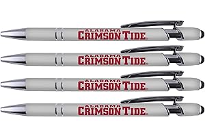 Greeting Pen Alabama Soft Touch Coated Metal Pen 4 Pack (4002), White, Multi