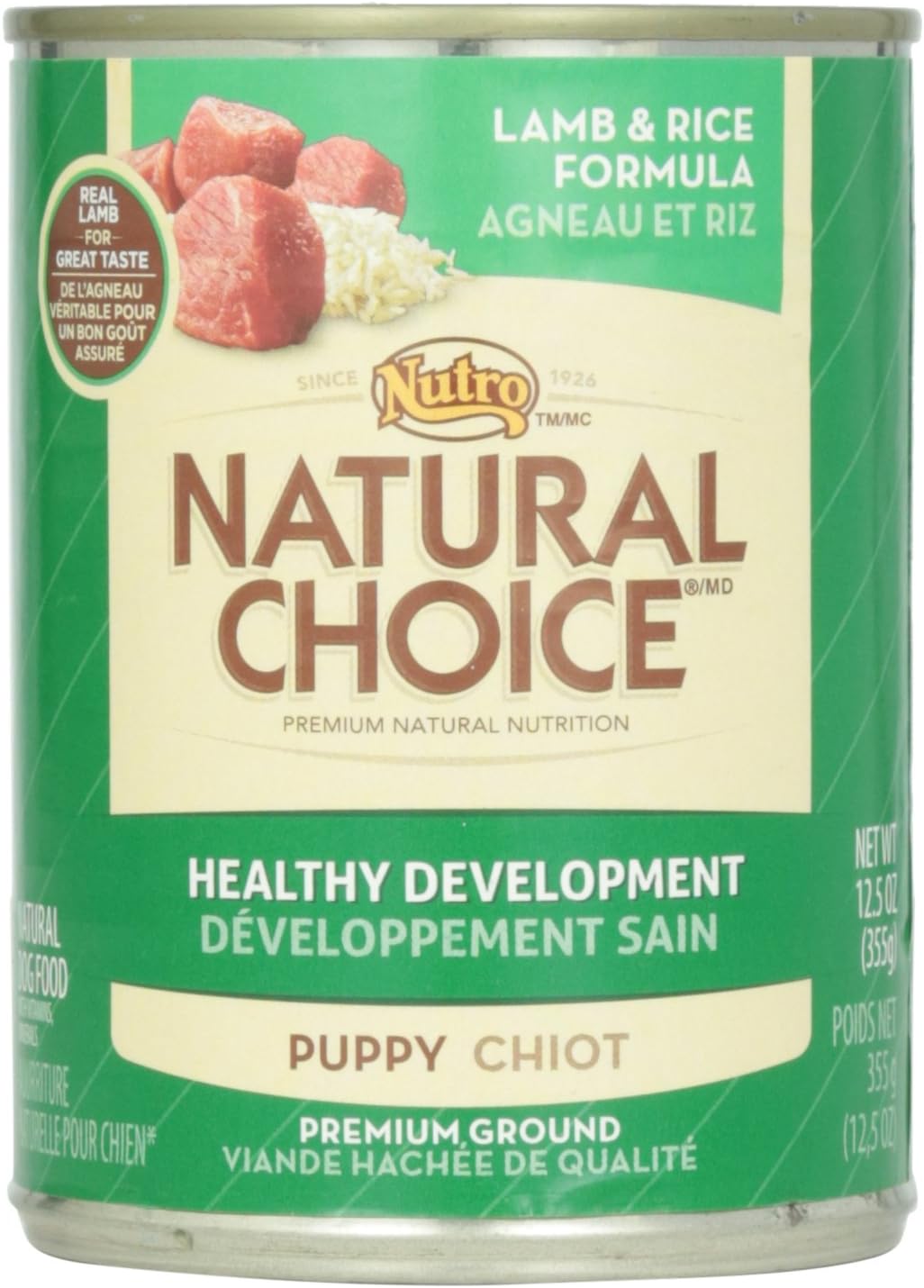Nutro, Canned Dog Food, Natural Choice Puppy Lamb & Rice, 12.5 oz Pet Supplies