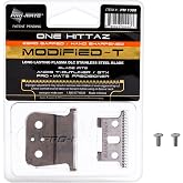 Replacement Blade 04521 fits Andis T-Outliner 04780, GTX 04785 (Model GO, GTO) Modified One Hittaz Zero Gap by PRO-MATE w/Free Screws (Black - T Shape)