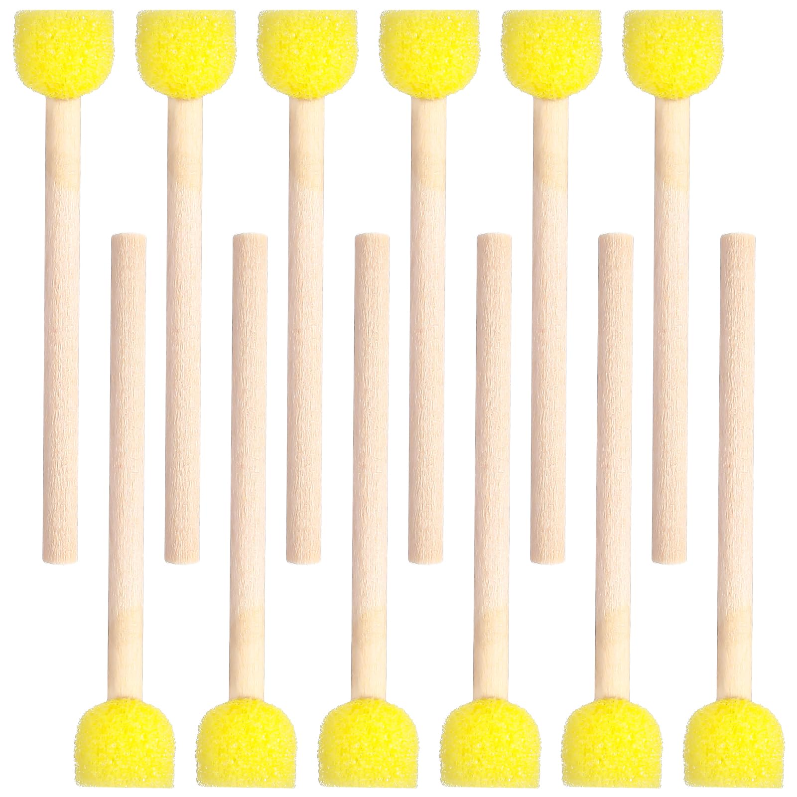 Photo 1 of 40PCS Round Sponge Foam Brush, 0.6'' Yellow Sponge Brushes for Painting, Sponges Paint Brushs Wooden Handle Foam Brush Sponges Paint Brushes for DIY Arts and Painting Crafts