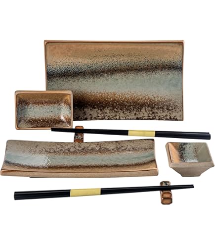 Amazon.com | Happy Sale, 6 Piece Japanese Style Sushi Plate