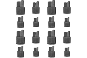 HIAKDOFT 16 Sets Gunmetal Zipper Replacement Stops with Anti-slip Pins for Clothes Bags Jackets Repair Sewing
