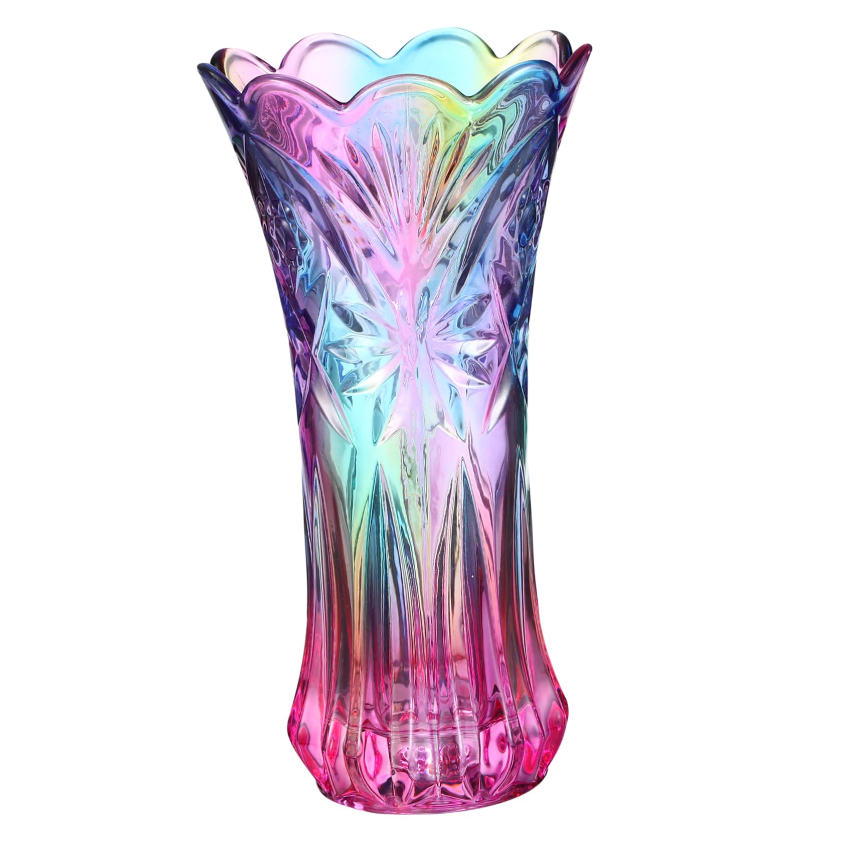 RORPOIR Colorful Vase Decorative Plant Container Unique Design for Home Office Wedding Centerpiece