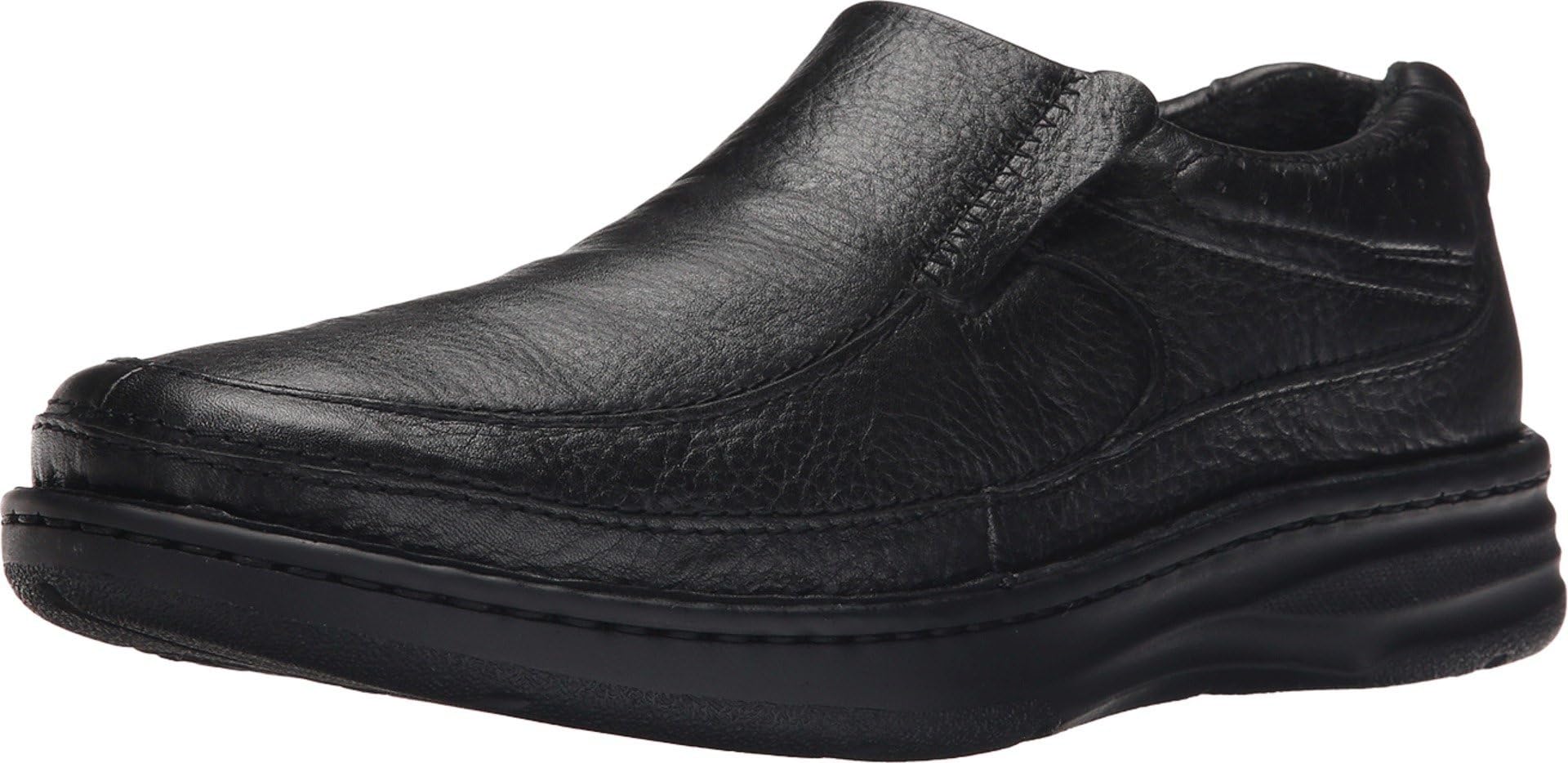Drew Men's Bexley Black Leather Slip On Loafer, 12 X-Wide (4E) US