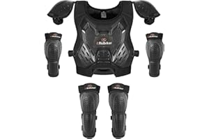 RIDBIKER Kids Dirt Bike Gear Armor Vest Suit, Motorcycle Chest Protector with Knee Elbow Pads, Youth Riding Protective Gear for Motocross Cycling Skating Ski Off-Road