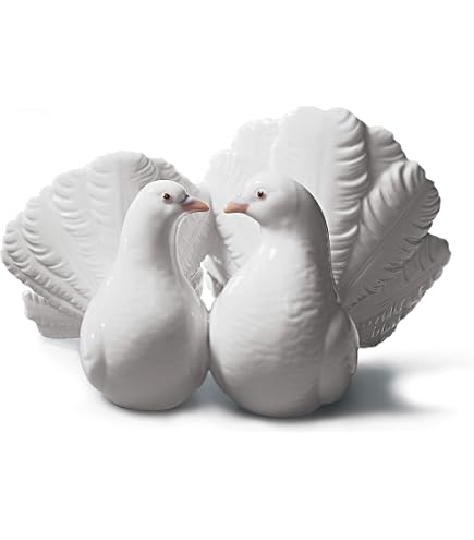 Amazon.com: LLADRÓ Love Nest Doves Figurine. Porcelain Doves