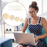 Gunwon 4pc Hair Donut Bun Shaper Set 4 Sizes Beige Nylon 20 Golden Bobby Pins view 7