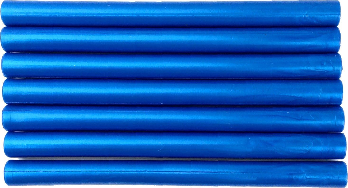 Peacock Blue Flexible Glue Gun Sealing Wax - 7 Sticks (5 inch Long Wax Sticks, for use in a Full-Size Glue Gun), by Seasons Creations