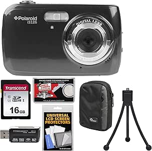 Amazon.com : Polaroid iS126 16.1MP Digital Camera (Black) with 16GB