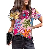 EVALESS Womens Casual Polka Dot Tops Crewneck Short Sleeve T Shirts Fashion Outfits 2026 Spring Summer Shirts