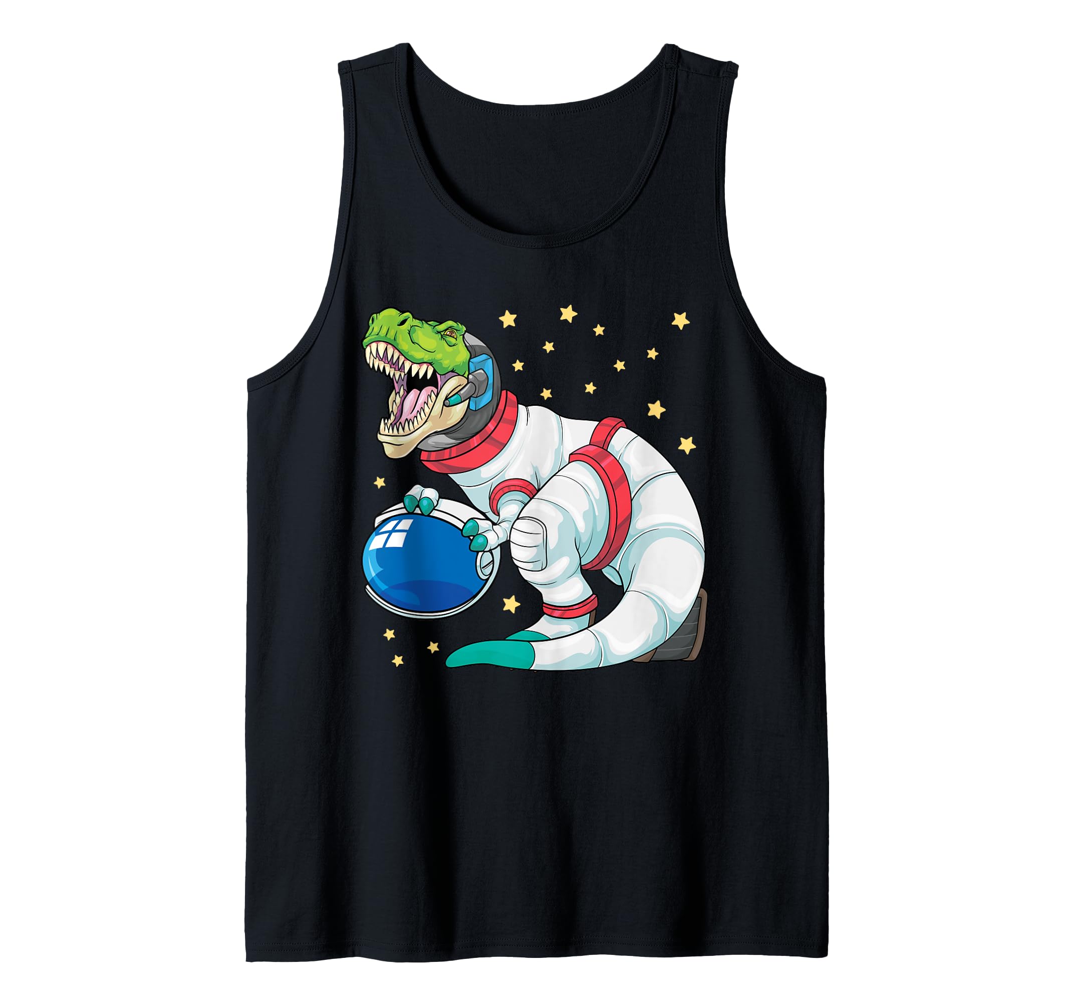 Astronaut Dinosaur T Rex Astro Space Stars Funny Kids Tank Top