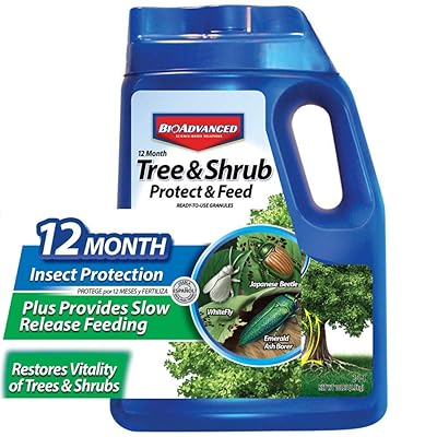 Bayer Advanced 701910 12 Months Tree and Shrub Protect and Feed Granules, 10-Pound