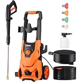 VEVOR Electric Pressure Washer, Max 4200 PSI 2.8 GPM, High-Power Cleaner with Foam Cannon & 4 Nozzles for Driveways, Cars, Fe