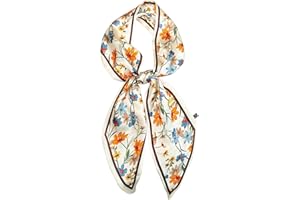 kcctoo 59" Mulberry Silk Like Head Scarf Women's Fashion Square Neck Satin Scarfs for Bag Hair Scarves Gift 59 * 5.9”