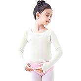 Daydance Girls Long Sleeve Dance Sweater Soft Ballet Warm Up Pullover for Leotards
