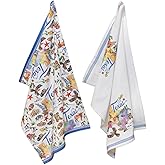 Boston International Tea Towels Rosanne Beck State Collection Set of 2 Soft & Absorbent Reusable Cotton Dish Cloths, 28" x 18", Texas