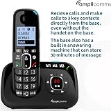 Amplicomms BigTel 1583 Cordless Phone with 2 Extra Handsets Big Buttons view 4