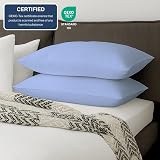 DN Pillow Cases 2 Pack Sky Blue 50x75cm Microfibre Envelope Closure view 8