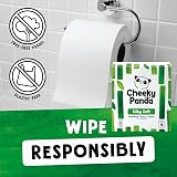 The Cheeky Panda Bamboo Toilet Rolls Bulk Buy 45 Rolls 3 Ply Plastic Free view 6