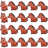 BENOSPACE 20Pcs Mini Horse Figurines Resin Animal Statue Ornaments Tiny Potted Home Cake Decor DIY Crafts Accessories Garden Herd of Flat Back Horses Fairy Outdoor Moss Micro Landscape Decoration