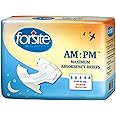 Forsite AM PM Briefs Printed Adult Diapers, Classic White, Large, Trial Pack/4