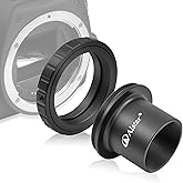 Alstar Telescope Photo Adapter for Nikon SLR/DSLR Cameras, T Mount Telescope Camera Adapter Include T2 T Ring for DSLR and T Adapter, 1.25 Inch Telescope Accessory for Astrophotography