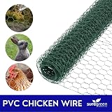 Suregreen Green PVC Coated Chicken Wire Mesh Roll 600mm x 10m 50mm Holes view 6