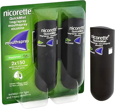 Nicorette QuickMist 1mg Mouthspray Freshmint 6 x 150 Sprays Pack of 2