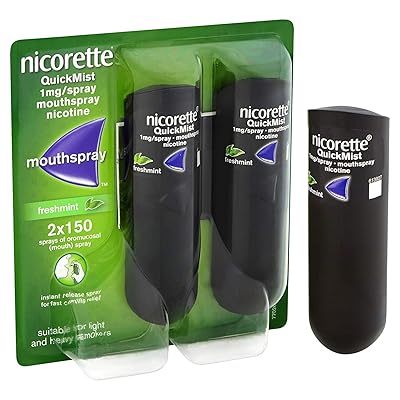 6 x Nicorette QuickMist 1mg/Spray Mouthspray Freshmint 2 x 150 Sprays