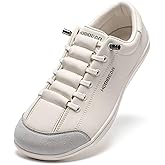 HOBIBEAR Leather Barefoot Shoes Lightweight Wide Toe Box Zero Drop Slip-on Shoes for Women