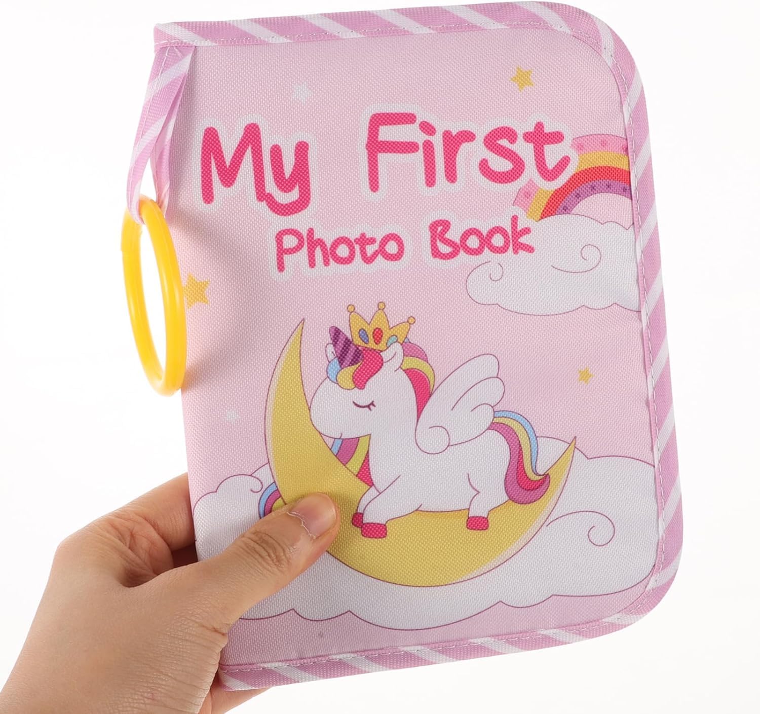 First Photo Book Album For Baby Girls Infant Rainbow Unicorns Design for Memories Family Newborns Toddlers Babies Showers Kids