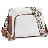 POIUGOYA Crossbody Purses for Women Trendy,Vegan Leather Medium Crossbody Bag,Women's Crossbody Travel Purse Built in Wallet