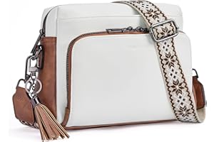 POIUGOYA Crossbody Purses for Women Trendy,Vegan Leather Medium Crossbody Bag,Women's Crossbody Travel Purse Built in Wallet