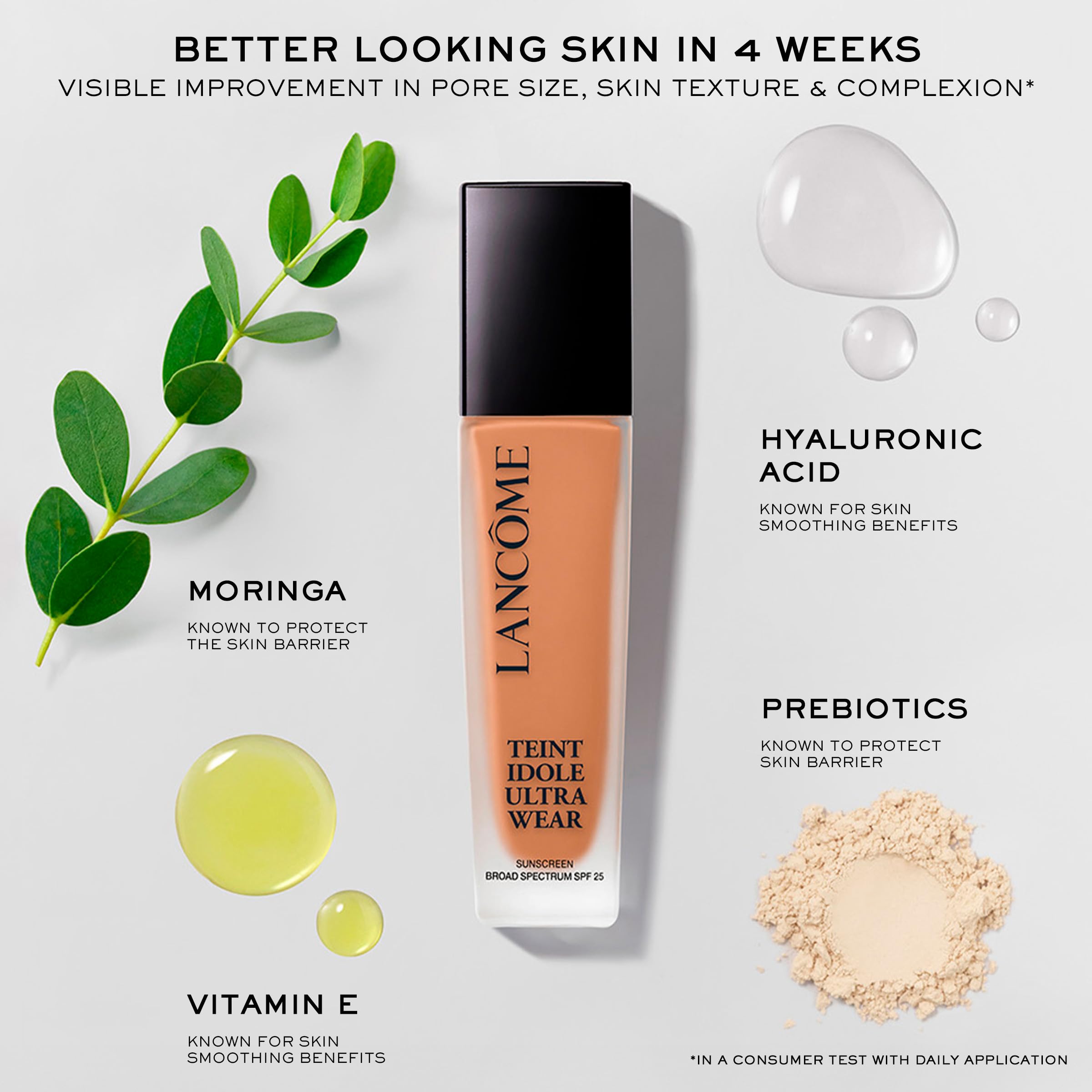 Lancôme Teint Idole Ultra Wear Buildable Full Coverage Foundation - Longwearing & Waterproof - Natural Matte Finish