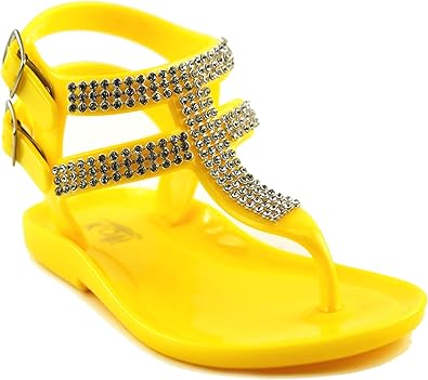yellow rhinestone sandals