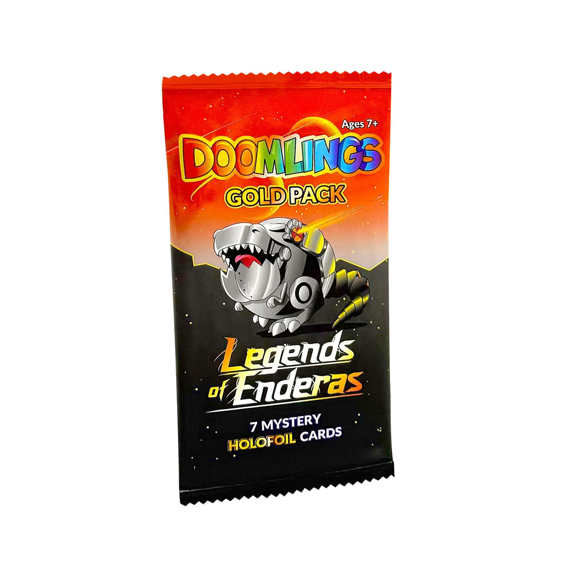 Doomlings Card Game: Legends of Enderas Expansion - Collectible Mystery Holofoils Gold Pack (7 New Holofoils) | 2-6 Players, Ages 10+
