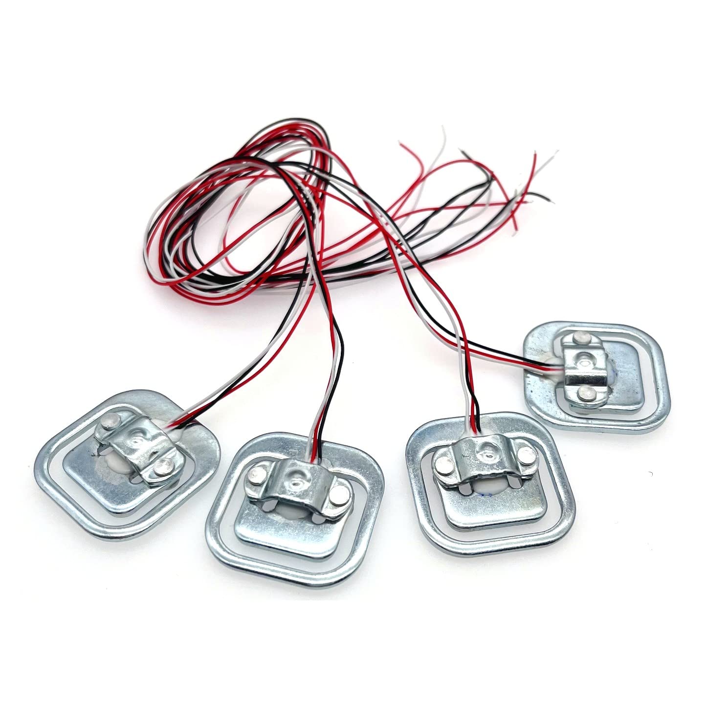 JZK 4x 110lbs Load Cell 50KG, Half-bridge Body Load Cell Weight Strain Sensor Resistance, Body Scale Sensor with wire leads for DIY body scale