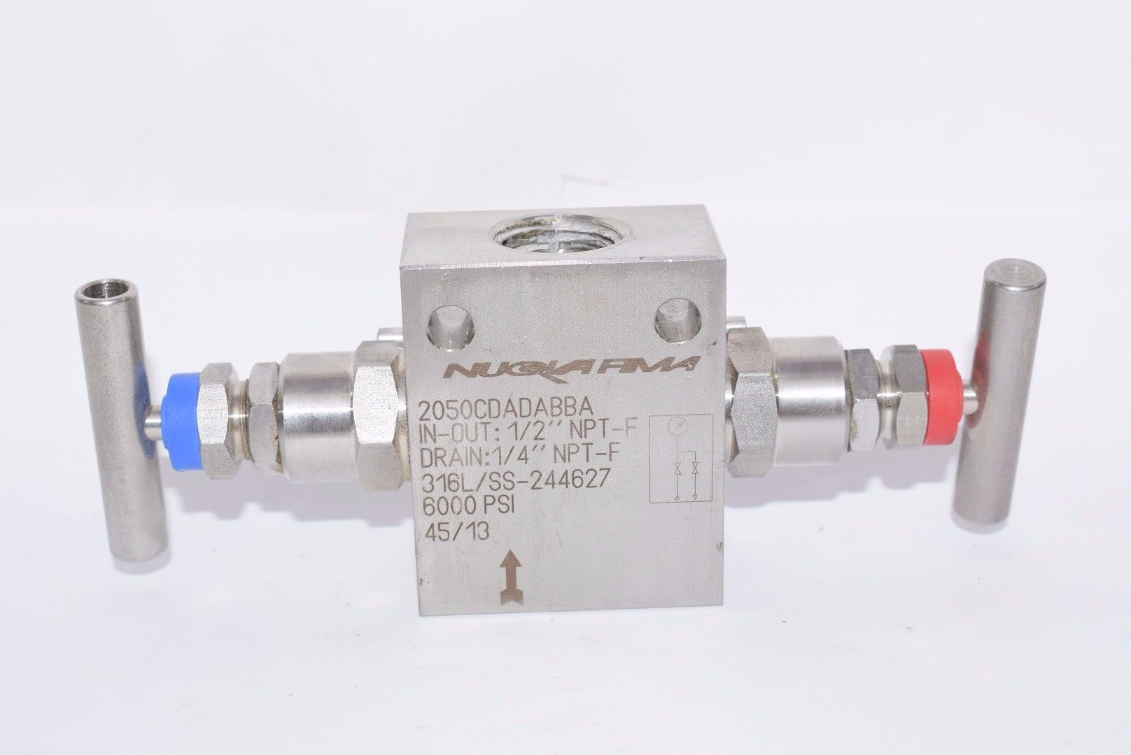 NUOVA FIMA 1/2'' NPT Pressure Regulator Manifold, 6000 PSI 2050CDADABBA