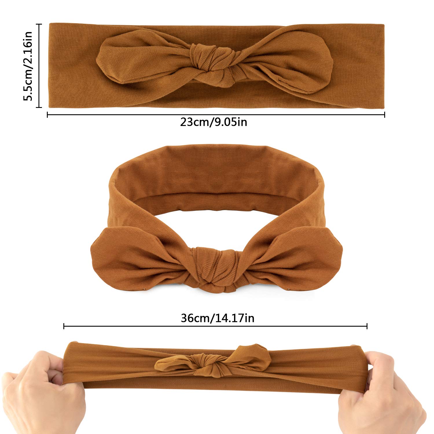 Habibee Women Headbands Turban Headwraps Hair Band Bows Accessories for Fashion Or Sport (Solid Color 8pcs): Beauty