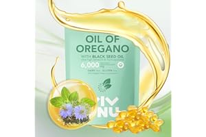 VivoNu Oil of Oregano Capsules, Balanced Oil of Oregano with Black Seed Oil, Organic Oregano Oil Softgels,Carvacrol,Thymoquinone, Non-GMO