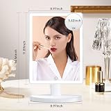 Funtouch Large Lighted Vanity Mirror 88 LEDs 10X Magnification 360° view 6