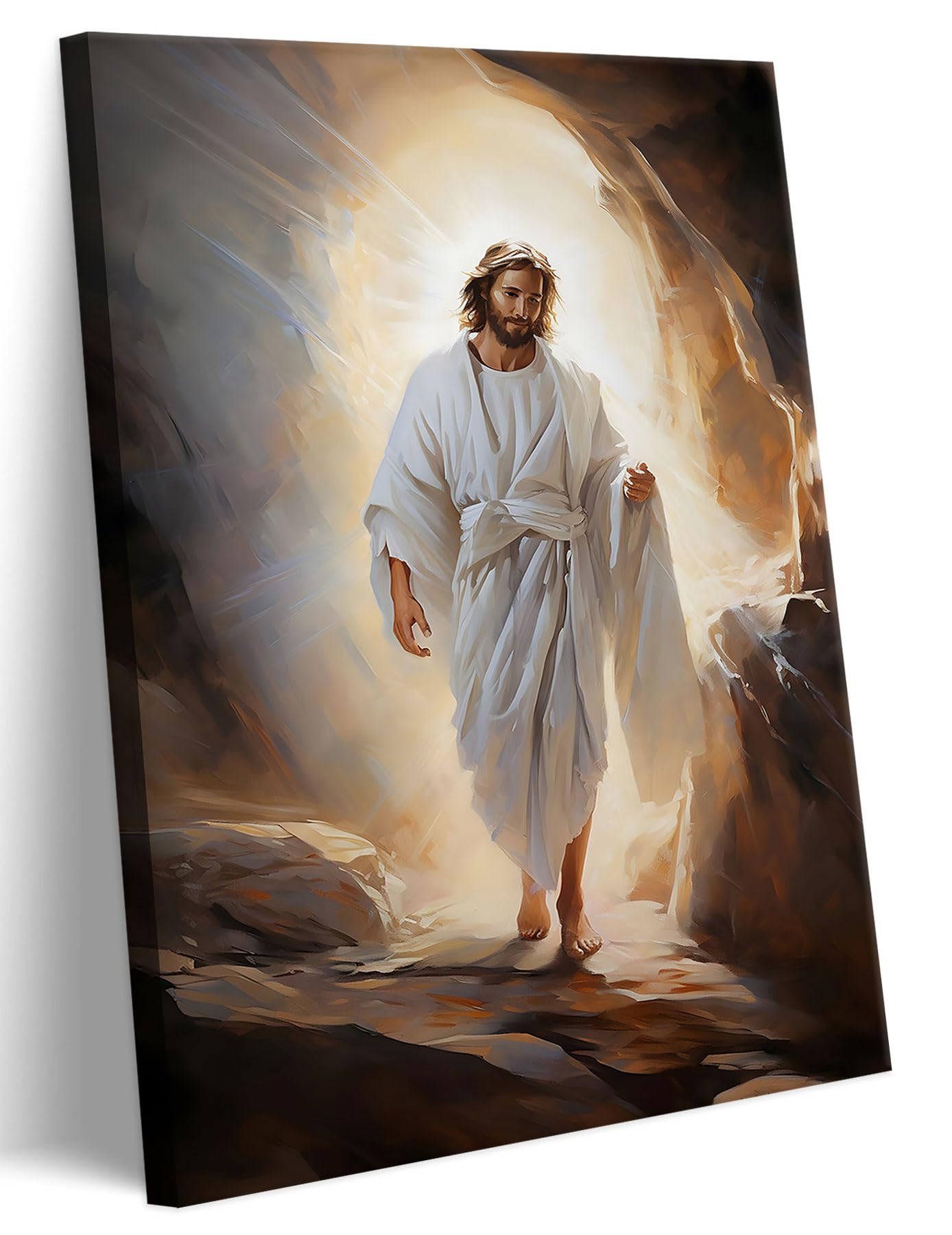 resurrection of jesus canvas wall art jesus smiles wall decor picture christian resurrected savior l