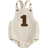 Thorn Tree Baby Girl Boy 1st Birthday Clothes One Year Old Bubble Bodysuit Backless Rib Romper Cake Smash Outfits