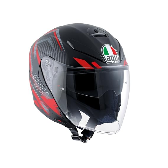AGV K-5 Jet E2205 Multi - Urban Hunter, Urban Hunter Matt Black/Red, Größe L