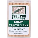 Tea Tree Therapy Toothpicks - 100 Toothpicks - Case of 12