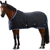 Horze Glasgow Anti-Slip Stable Horse Blanket (100g Fill) - Dark Blue - 78 in