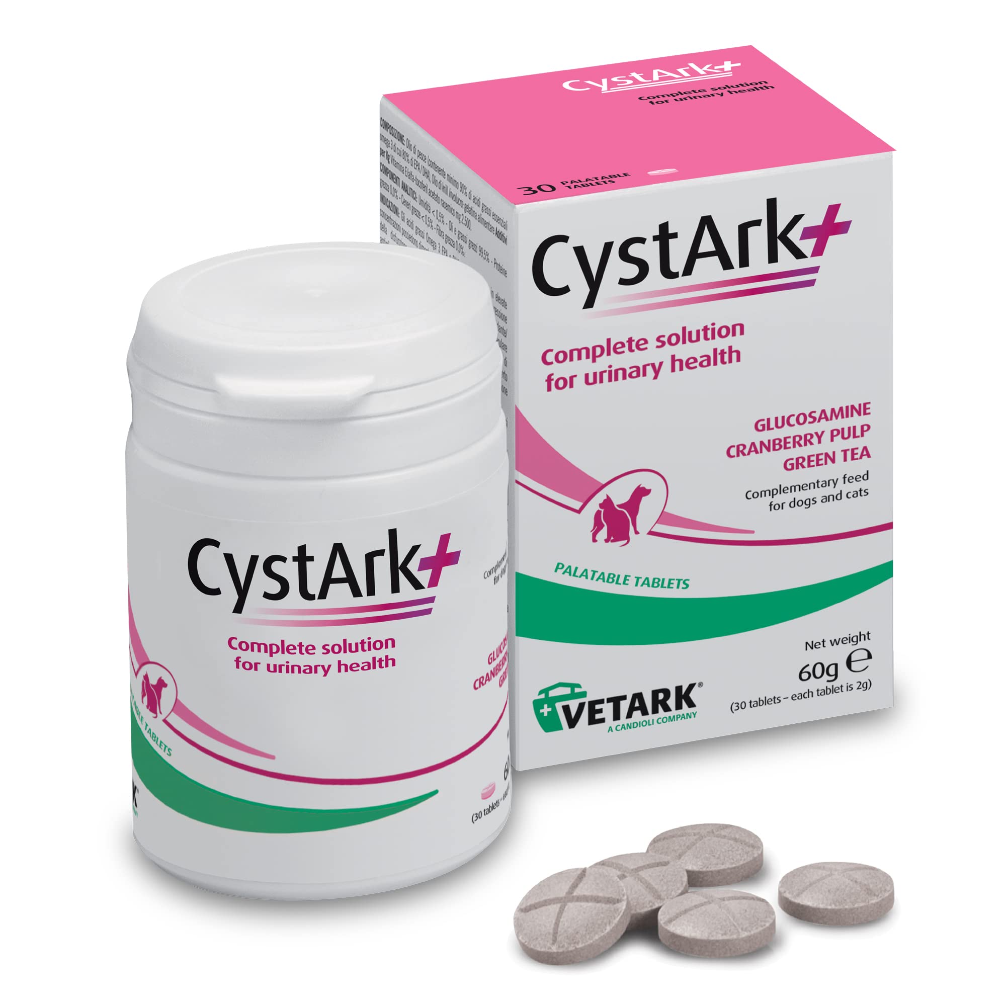 CystArk+ Tablet | Supports Urinary Health in Dogs & Cats | Easily administered | 30 tablets